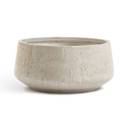 Кашпо Ergo Cork Круглое низкое, высота 18,5 см /Белый песок