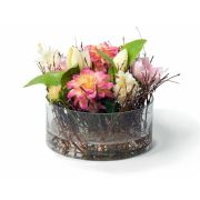 Композиция L'humeur de la nature, георгины, анемоны, гиацинты, тюльпаны