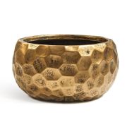 Кашпо Ergo Comb Низкая полусфера, высота 22 см /Состаренное золото