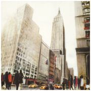 Картина New York, 50х50 см, рама жемчуг