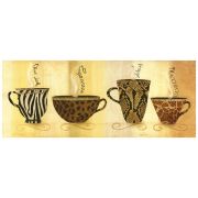 Картина Cafe Exotica, 20х50 см, рама жемчуг с серебром