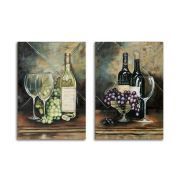 Модульная картина на стекле КРАСНОЕ и БЕЛОЕ/ 2 модуля 40х28