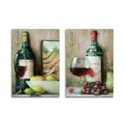 Модульная картина на стекле КРАСНОЕ/ 2 модуля 40х28