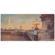 Картина Parisian Evening, 100х50 см, жемчуг