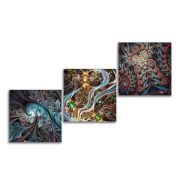 Модульная картина на стекле ЭТНО/ 3 модуля 28х29