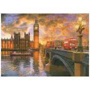 Картина Westminster Sunset, 70х50 см, рама жемчуг с серебром