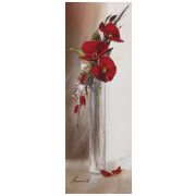 Картина Hauteurs Florales II, 33х95 см, рама жемчуг с серебром