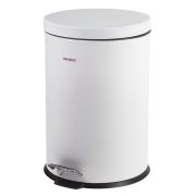 Ведро-контейнер для мусора с педалью ЛАЙМА, 12 л/ белый глянцевый