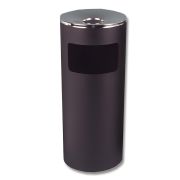 Урна металлическая с пепельницей, 29 л/ черный