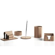 Настольный набор из 5 предметов, кожа двухслойная, латте