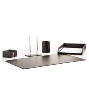 Настольный набор из 5 предметов, кожа двухслойная, шоколад