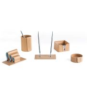 Настольный набор из 5 предметов, кожа двухслойная, натуральный