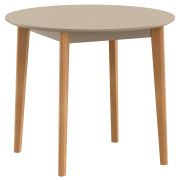 Стол круглый SKYLAND LYKKE TR-90, тауп/бук, 90х90х75 см