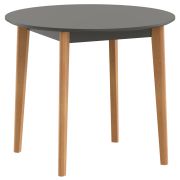 Стол круглый SKYLAND LYKKE TR-90, антрацит/бук, 90х90х75 см