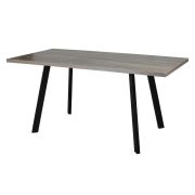 Стол обеденный БОРГ раскладной 120(161)х80, черный муар/ Дуб Сонома темный