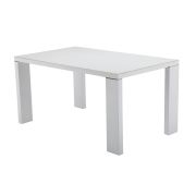 Стол обеденный DT517-1 120х80, белый глянец/стекло белое