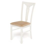 Стул Гермес, белый/ткань, песочный