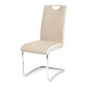 Стул STERN, хром/экокожа, пепельно-коричневый