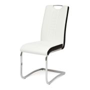 Стул STERN, хром/экокожа, белый, черный