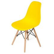 Стул CINDY, бук/пластик желтый