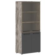 Шкаф высокий MORRIS TREND MHC 85.2, сосна нордик/антрацит, 854х423х1956 мм