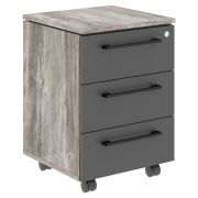 Тумба мобильная MORRIS TREND MMC-3D.A, сосна нордик/антрацит, 465х450х652 мм