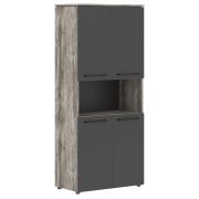 Шкаф высокий MORRIS TREND MHC 85.4, сосна нордик/антрацит, 854х423х1956 мм