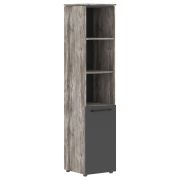 Шкаф-стеллаж высокий MORRIS TREND MHC 42.5, сосна нордик/антрацит, 429х423х1956 мм