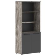 Шкаф-стеллаж высокий MORRIS TREND MHC 85.5, сосна нордик/антрацит, 854х423х1956 мм
