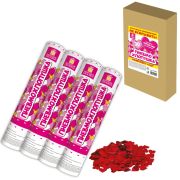 Хлопушка пневматическая 30 см «Сердечки», 3+1 шт. В ПОДАРОК, фольга цвет красный, ЗОЛОТАЯ СКАЗКА, 592082