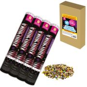 Хлопушка пневматическая 30 см «Круги», 3+1 шт. В ПОДАРОК, фольга разноцветная, ЗОЛОТАЯ СКАЗКА, 592083