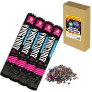 Хлопушка пневматическая 30 см «Серпантин» 3+1 шт. В ПОДАРОК, фольга разноцветная, ЗОЛОТАЯ СКАЗКА, 592084