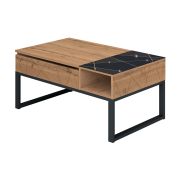 DaVita журнальный стол-трансформер Агат 37 Дуб Вотан-Черный