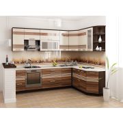 DaVita кухонный гарнитур угловой с витриной Рио 18