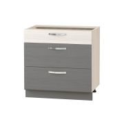 DaVita Напольный шкаф (3 ящика с метабоксами) Графит 74.67