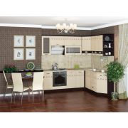DaVita кухонный гарнитур угловой с витриной Аврора 18.2