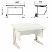 Стол-парта регулируемый «ДЭМИ» СУТ.43, 1000х550х530-815 мм, бежевый каркас, пластик бежевый, рамух белый (КОМПЛЕКТ)