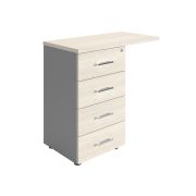 Тумба боковая NPW-408 L4 белое дерево/серый