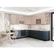 DaVita кухонный гарнитур угловой с витриной Флоренция 108 236