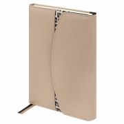 Ежедневник недатированный А5 155х213 мм BRAUBERG «Wild», под кожу, магнит, 160 л., LEO бежевый, 116232