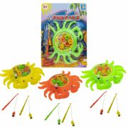 Игра-рыбалка «КРАБИК С РЫБКАМИ», механическая, 8 рыбок, 2 удочки, АССОРТИ, 3 вида, 1TOY, Т52137