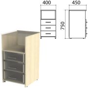 Каркас тумбы приставной «Канц» 400х450х750 мм, цвет дуб молочный, ТК31.15.1