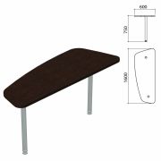 Стол приставной «Приоритет» (1600х600х750 мм), БЕЗ ОПОР (640411), венге, К-921, К-921 венге
