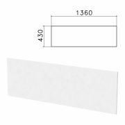 Экран-перегородка «Бюджет» (1360х16х430 мм), БЕЗ ФУРНИТУРЫ, белый, 402667-290