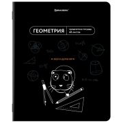 Тетрадь предметная МЕМЫ 48 л., TWIN-лак, ГЕОМЕТРИЯ, клетка, подсказ, BRAUBERG, 405101
