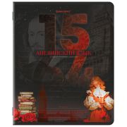 Тетрадь предметная ДАТЫ 48 л., TWIN-лак, АНГЛИЙСКИЙ ЯЗЫК, клетка, подсказ, BRAUBERG, 405124