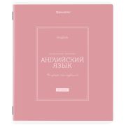 Тетрадь предметная CLASSIC 48 л., рельефный картон, матовая ламинация, АНГЛИЙСКИЙ, клетка, подсказ, BRAUBERG, 405137