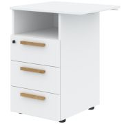 Тумба приставная FORTA FLC-3D.2, белый, 570х504х733 мм