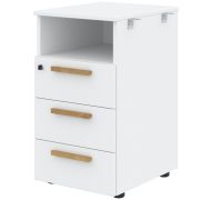 Тумба приставная FORTA FLC-3D.1, белый, 408х504х733 мм