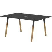 Стол для переговоров FORTA FSCT 1510, черный графит/антрацит/бук, 1580х1020х733 мм